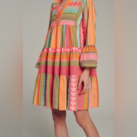 Anthropologie Devotion Twins Embroidered Ella Short Dress XS Petite - Picture 1 of 11
